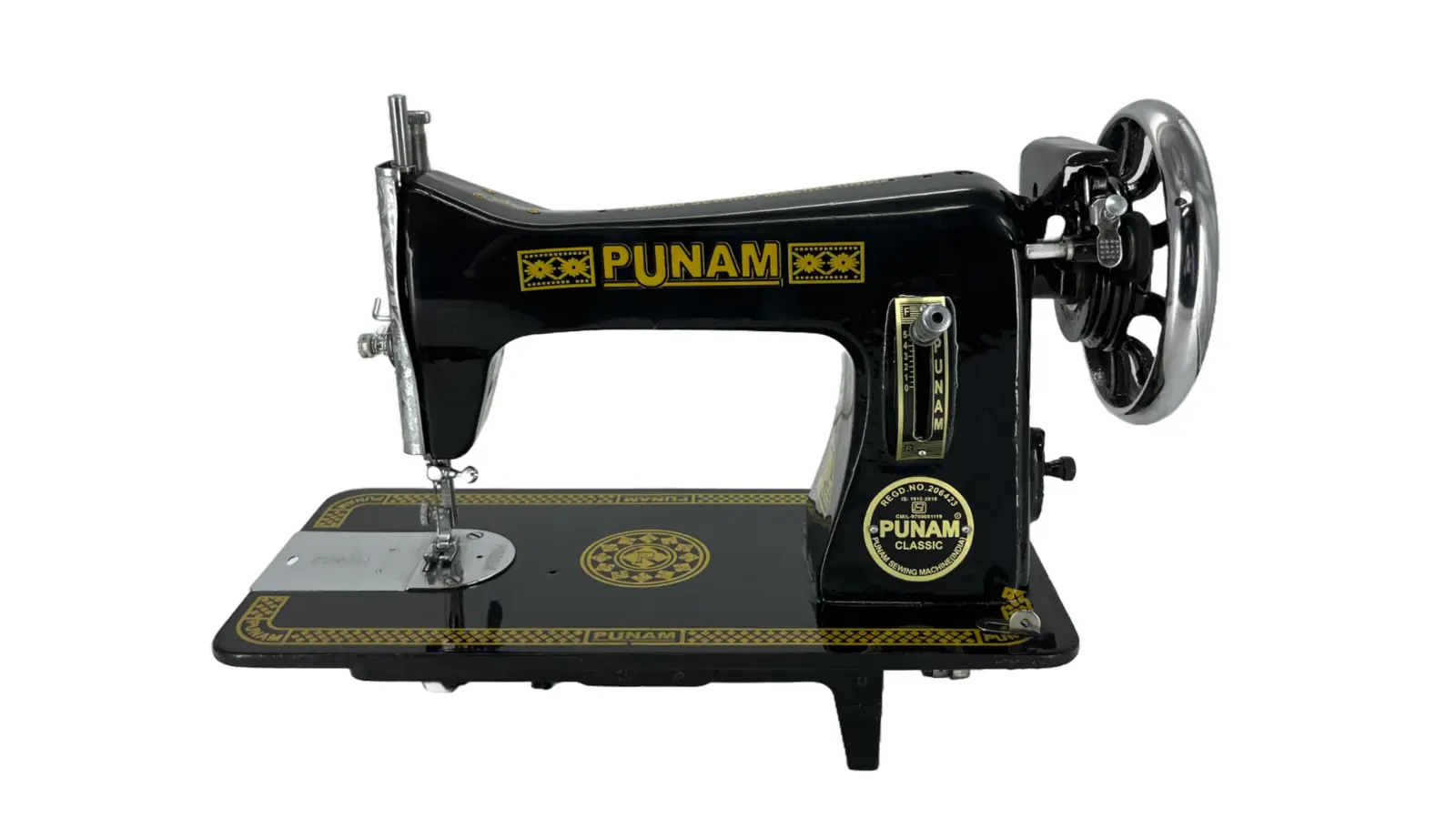 PUNAM Classic Delux SV सिलाई मशीन — काला — काला