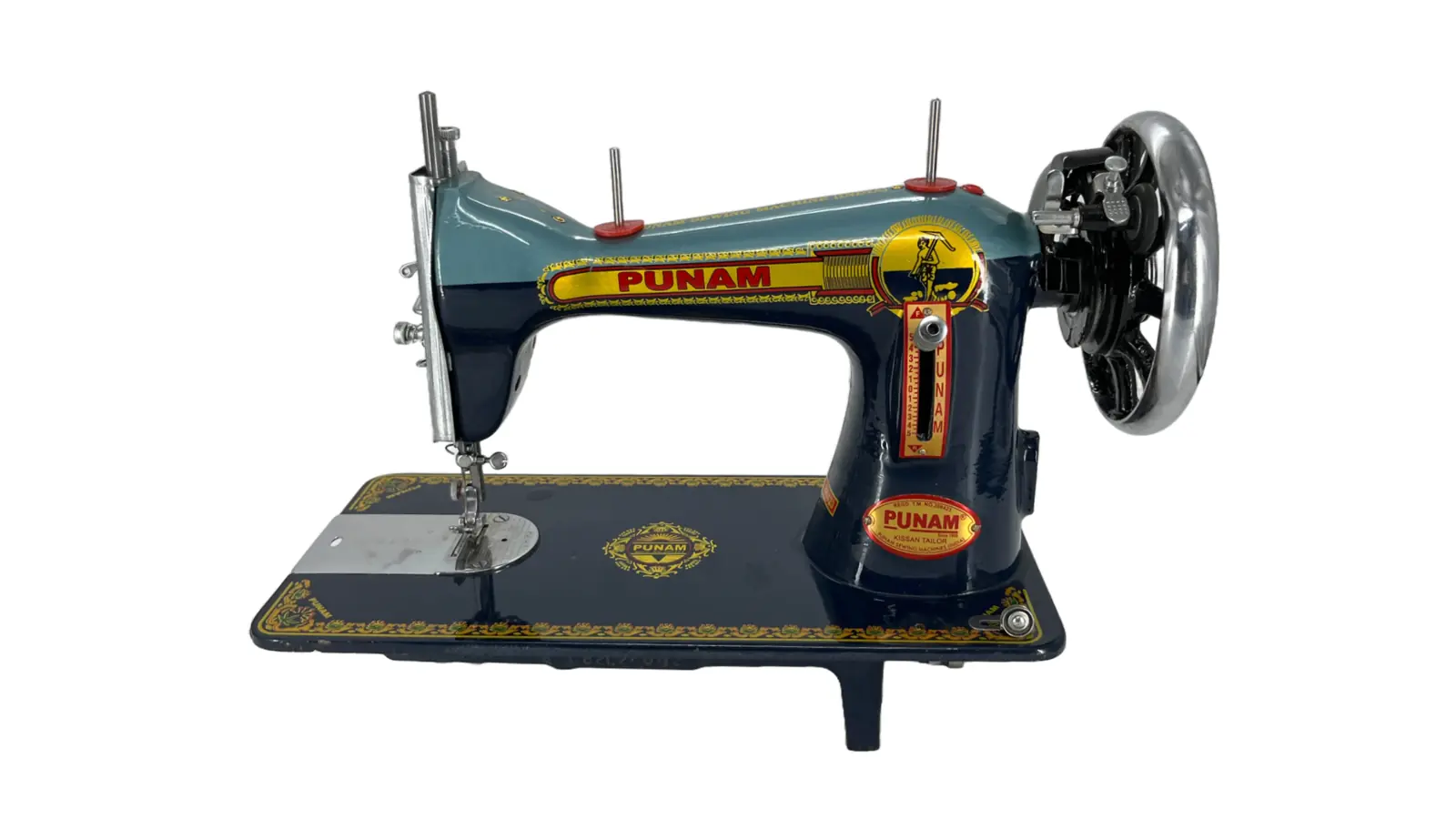 PUNAM Kissan Tailor SV सिलाई मशीन — डबल ब्लू — डबल ब्लू