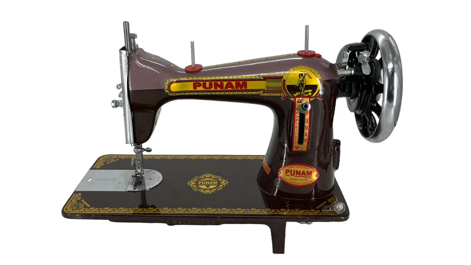 PUNAM Kissan Tailor SV सिलाई मशीन — डबल ब्राउन — डबल ब्राउन