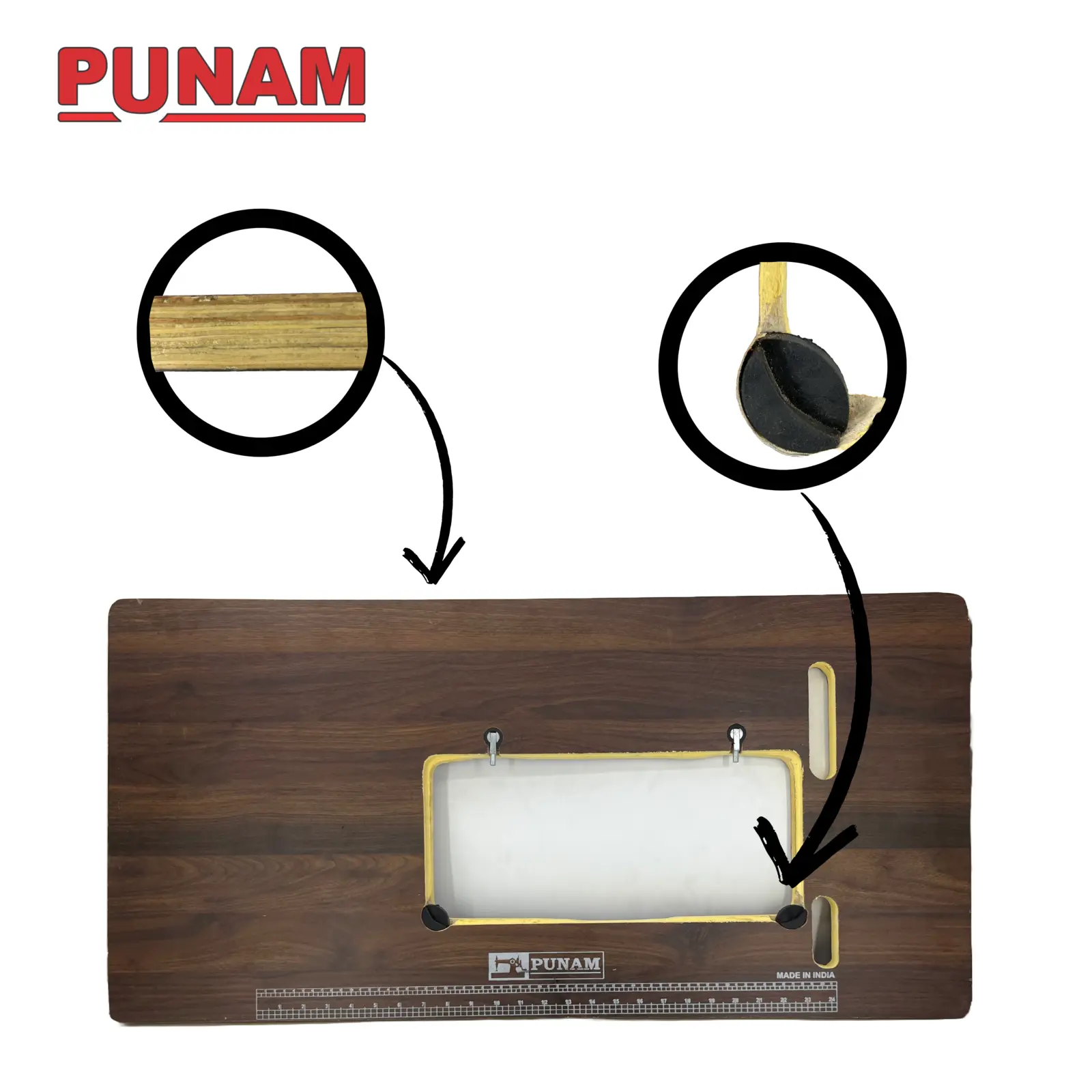 PUNAM अम्ब्रेला प्लाईवुड टेबल टॉप